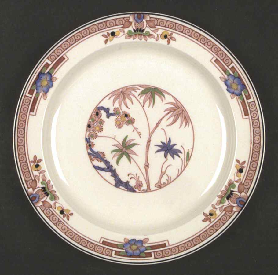 Kenya Pink (Black Trim) Luncheon Plate by Wood & Sons-1
