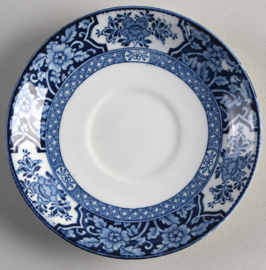 Khotan Blue Saucer for Bouillon Cup by Wood & Sons-1