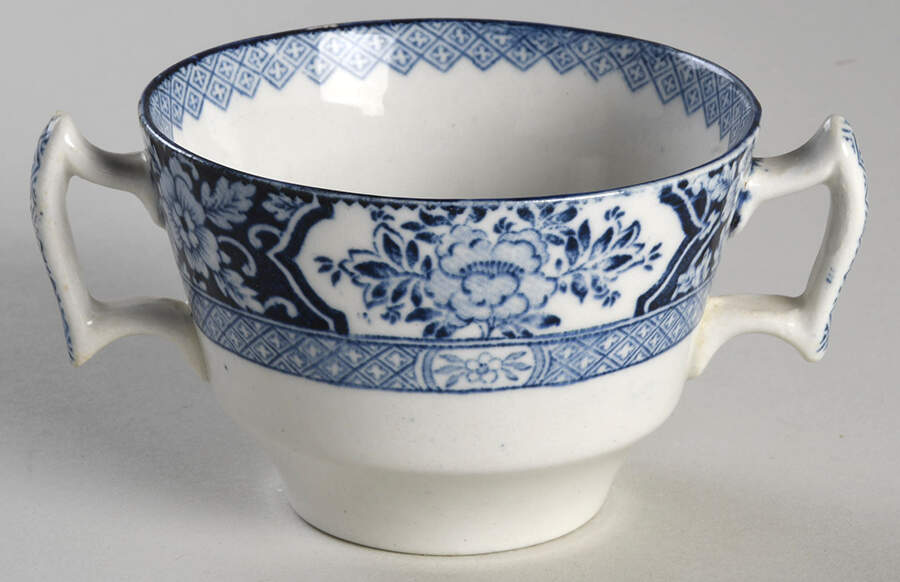 Khotan Blue Bouillon Cup by Wood & Sons-1