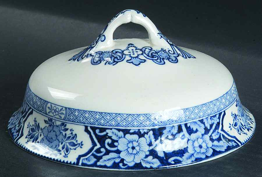 Khotan Blue Lid for Round Butter by Wood & Sons-1