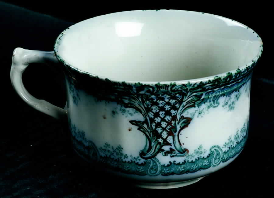 Limoges Blue Green Flat Cup by Wood & Sons-1