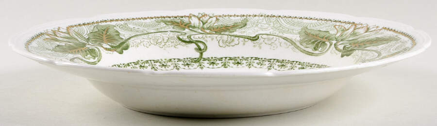 Marseilles Green Rim Soup Bowl by Wood & Sons-1