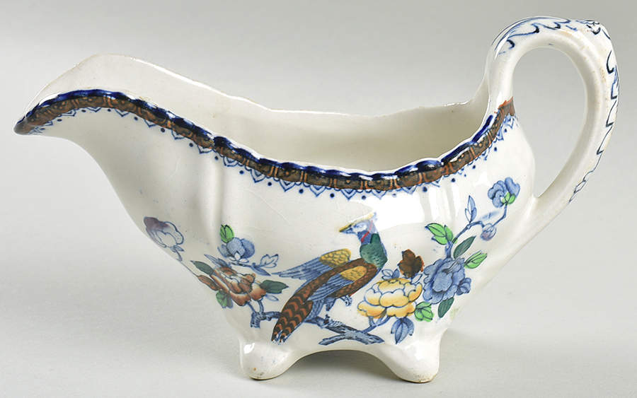 Mayfair Blue Multicolor (Scallop) Gravy Boat by Wood & Sons-1