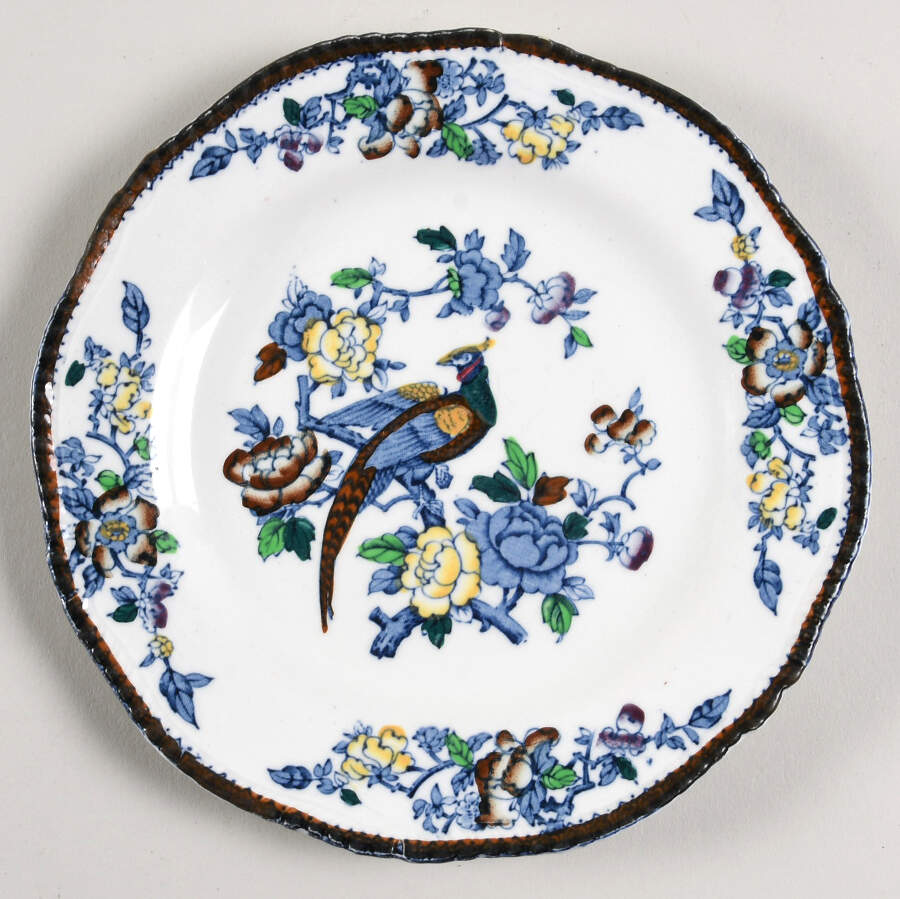 Mayfair Blue Multicolor (Scallop) Dessert/Pie Plate by Wood & Sons-1