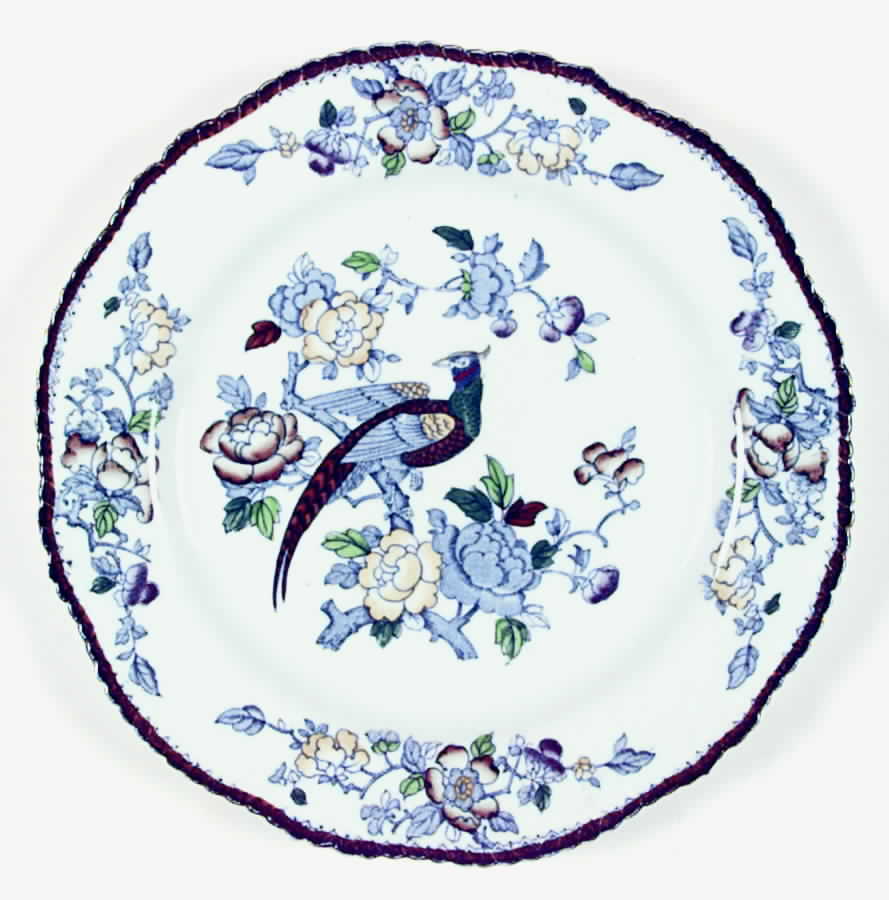 Mayfair Blue Multicolor (Scallop) Dinner Plate by Wood & Sons-1