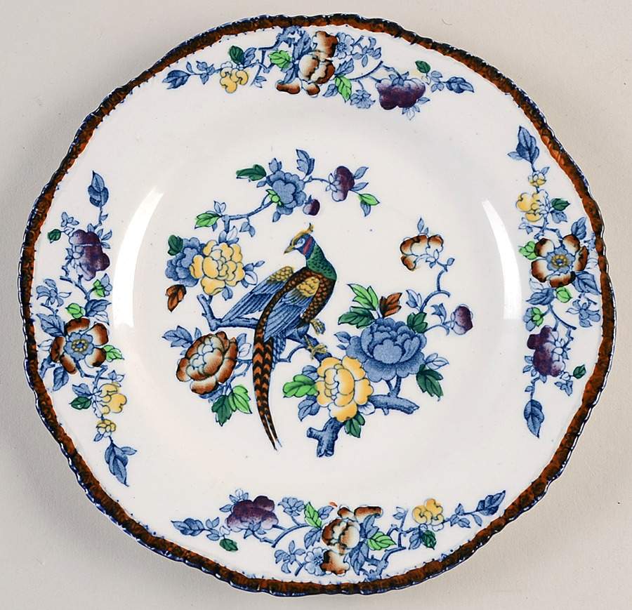 Mayfair Blue Multicolor (Scallop) Salad Plate by Wood & Sons-1
