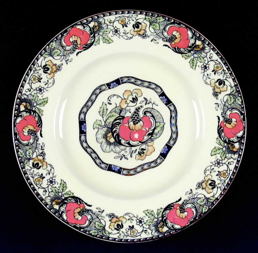 Nantucket Orange and Yellow (Red Trim) Dinner Plate by Wood & Sons-1
