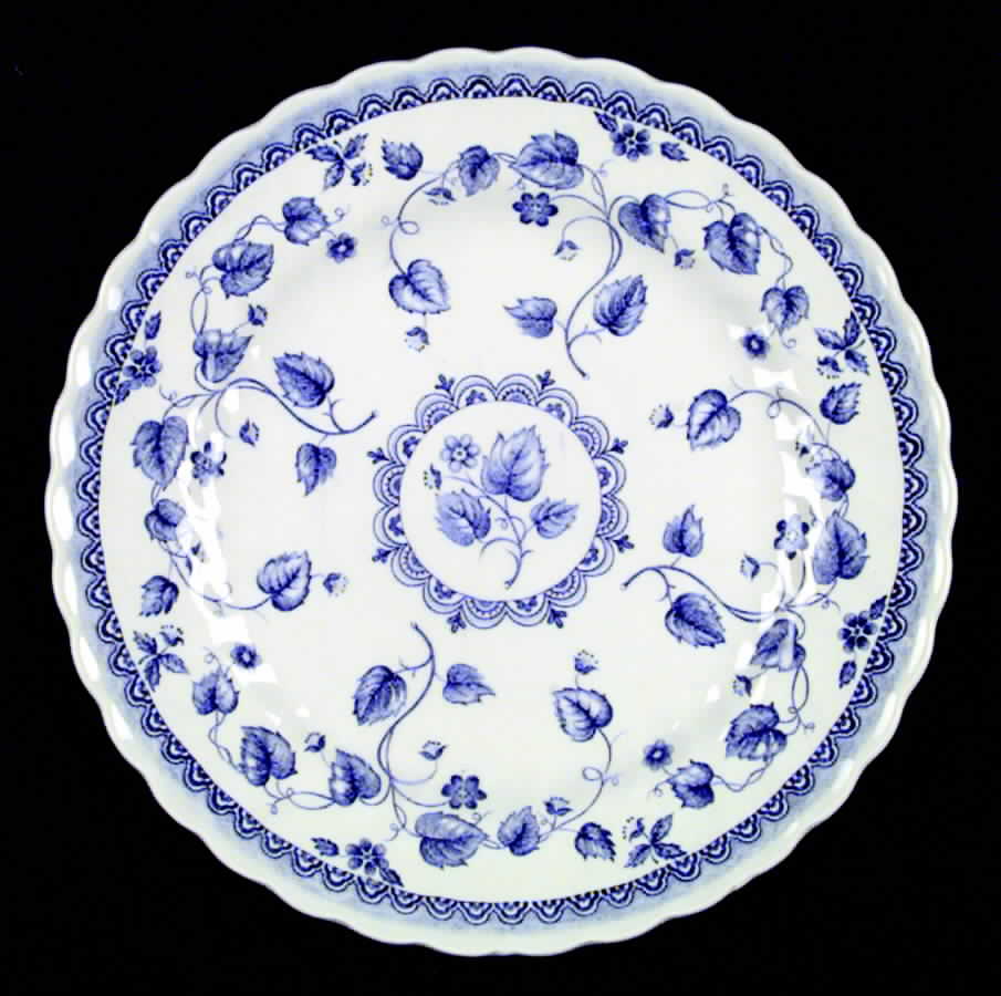 Nantucket Blue (Swirl Edge) Dinner Plate by Wood & Sons-1
