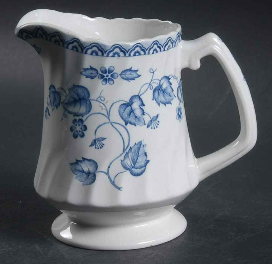 Nantucket Blue (Swirl Edge) Creamer by Wood & Sons-1