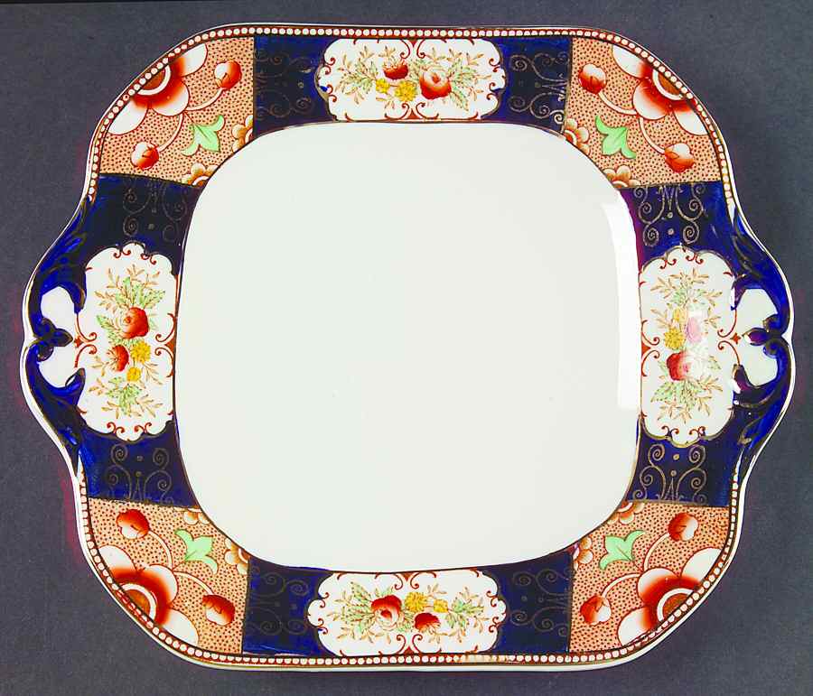 Napoli Blue Square Handled Cake Plate by Wood & Sons-1