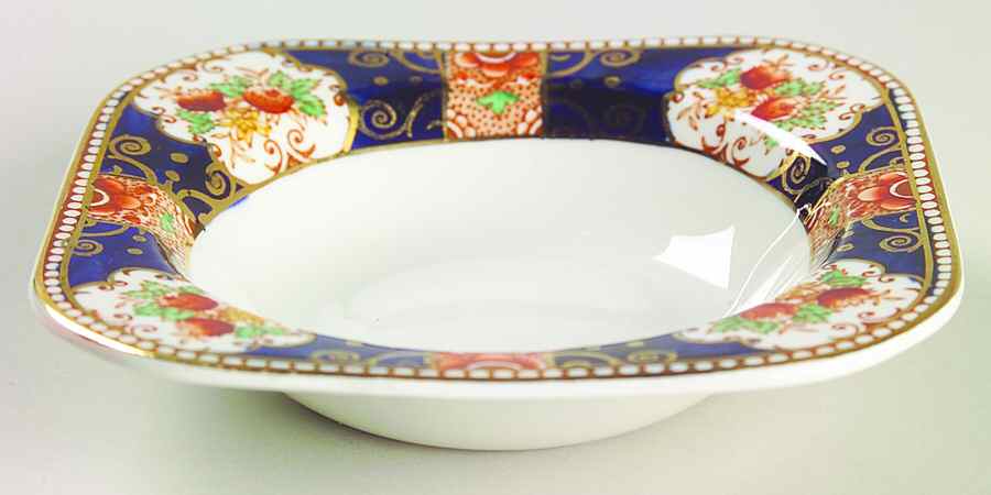 Napoli Blue Rim Fruit/Dessert (Sauce) Bowl by Wood & Sons-1