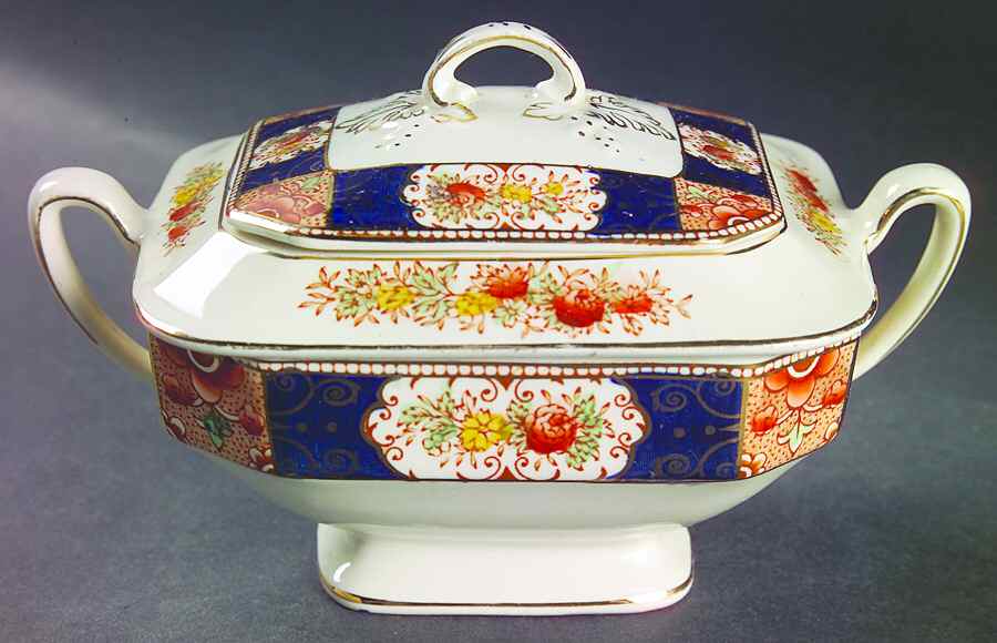 Napoli Blue Sugar Bowl & Lid by Wood & Sons-1
