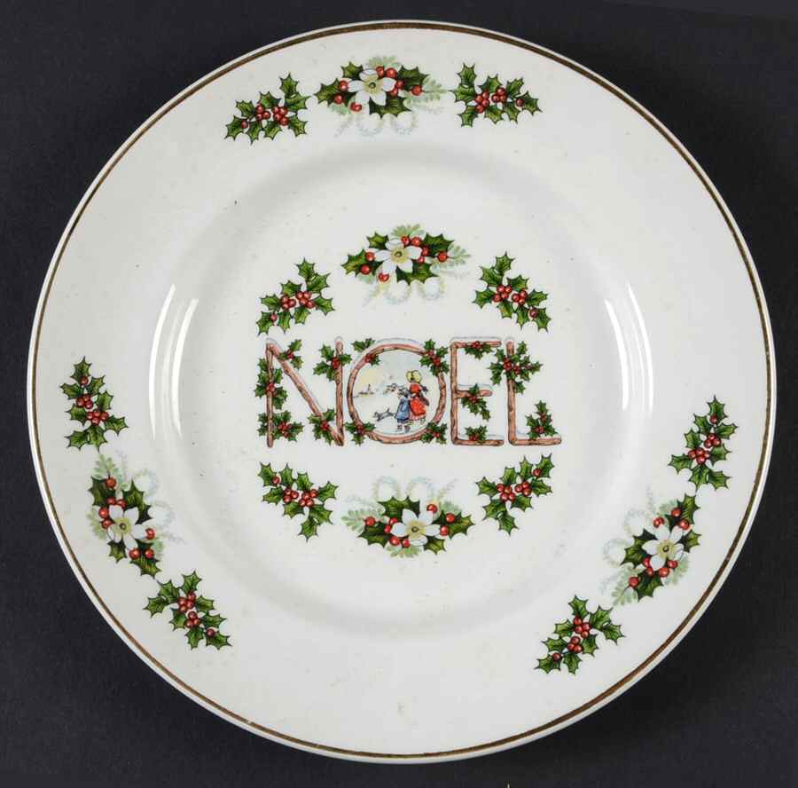 Noel (Smooth Edge) Bread & Butter Plate by Wood & Sons-1