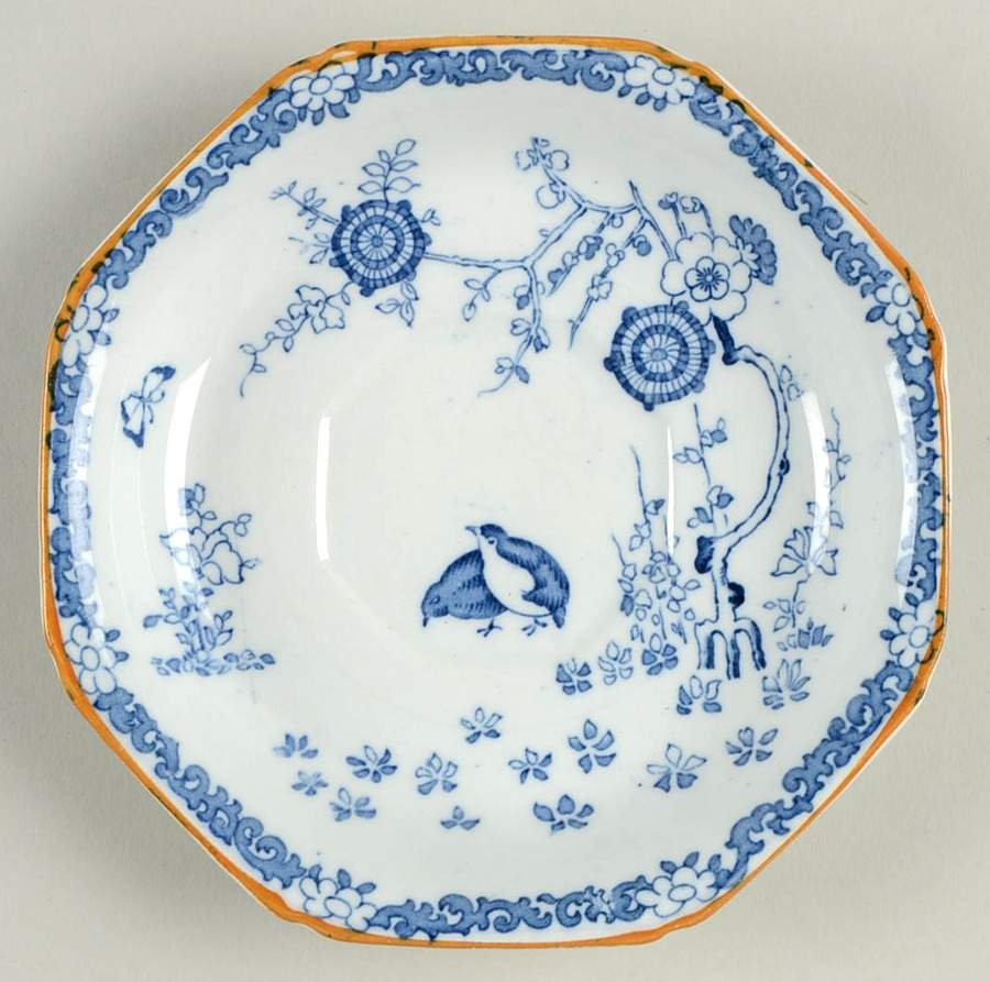 Old Bow Blue Saucer by Wood & Sons-1