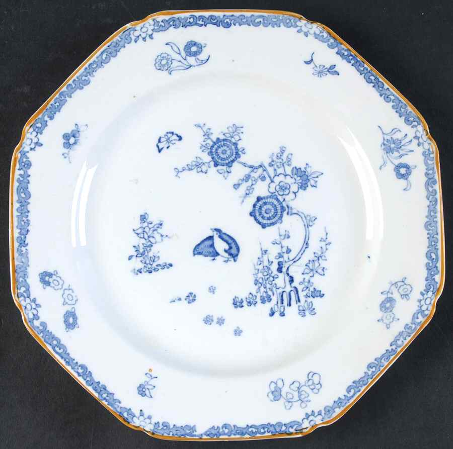 Old Bow Blue Salad Plate by Wood & Sons-1