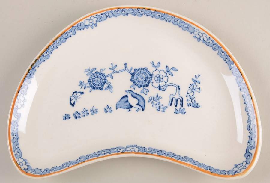 Old Bow Blue Crescent Salad Plate by Wood & Sons-1