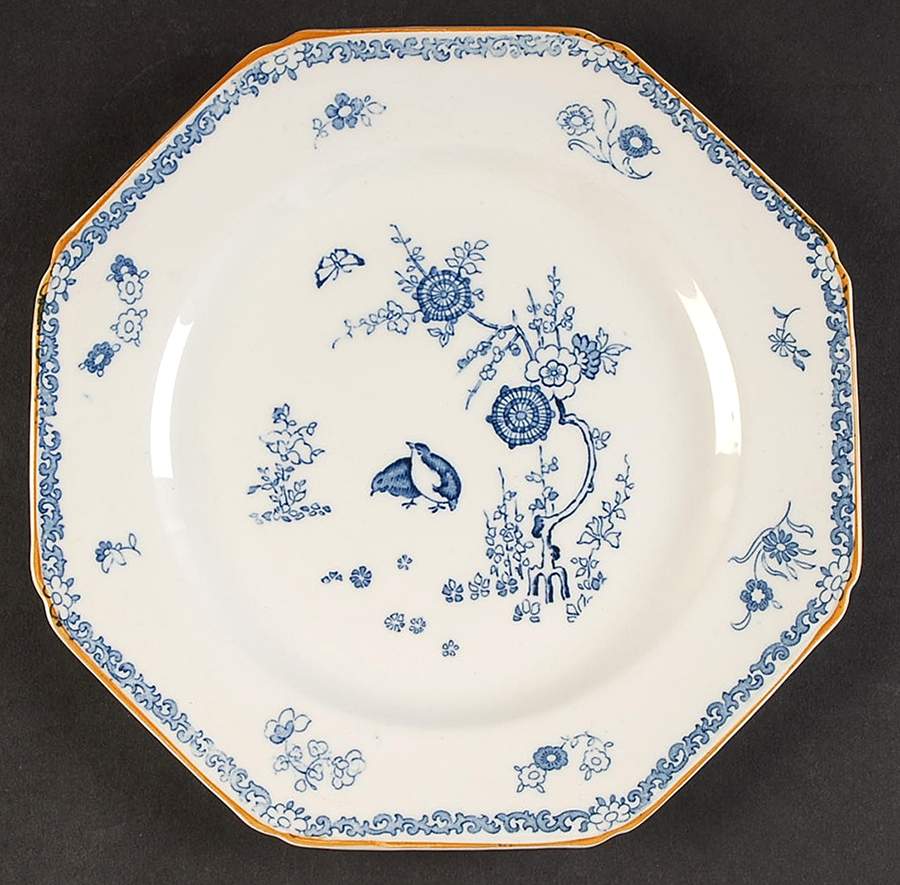 Old Bow Blue Luncheon Plate by Wood & Sons-1