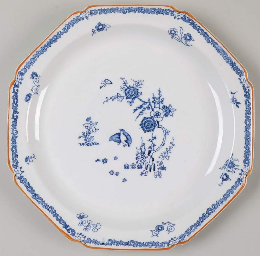 Old Bow Blue 11" Chop Plate (Round Platter) by Wood & Sons-1