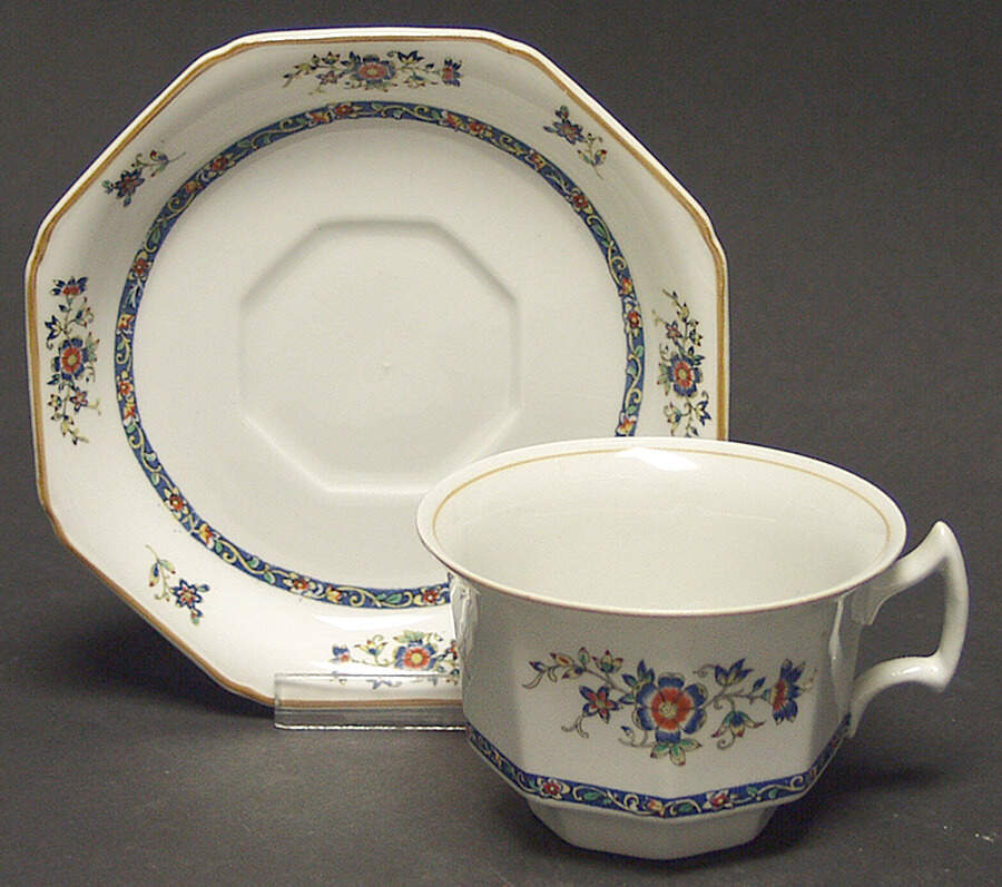 Old Chester Flat Cup & Saucer Set by Wood & Sons-1