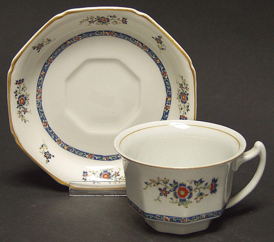 Old Chester Flat Cup & Saucer Set by Wood & Sons-1