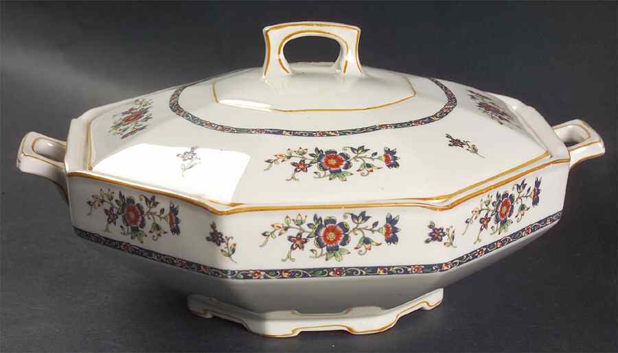 Old Chester Round Covered Vegetable by Wood & Sons-1