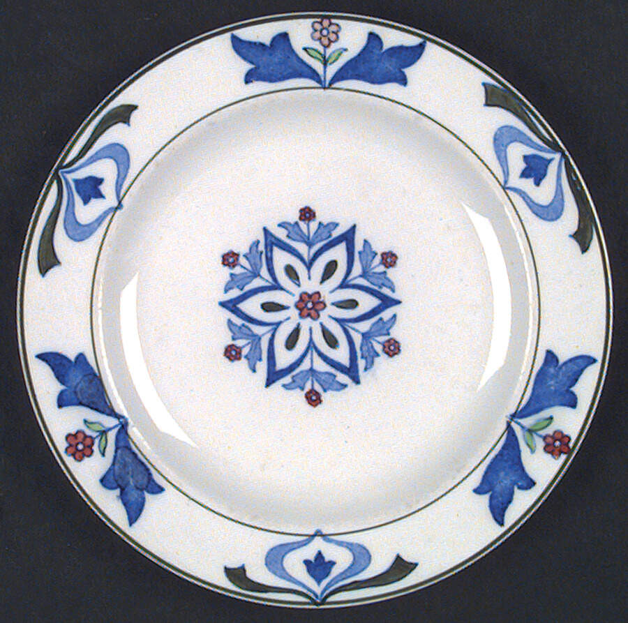 Old English (Black Trim) Bread & Butter Plate by Wood & Sons-1