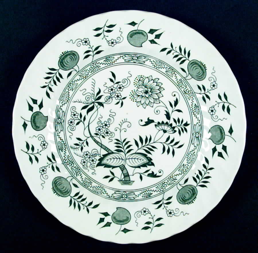 Old Vienna Green Dinner Plate by Wood & Sons-1