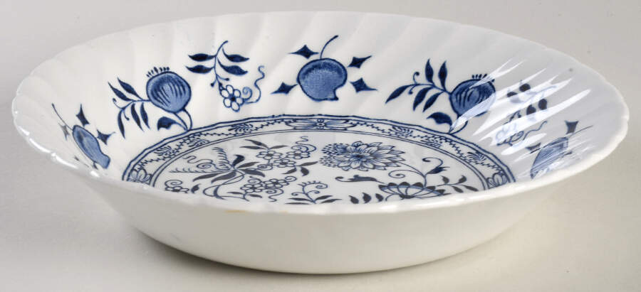 Old Vienna Blue Coupe Soup Bowl by Wood & Sons-1