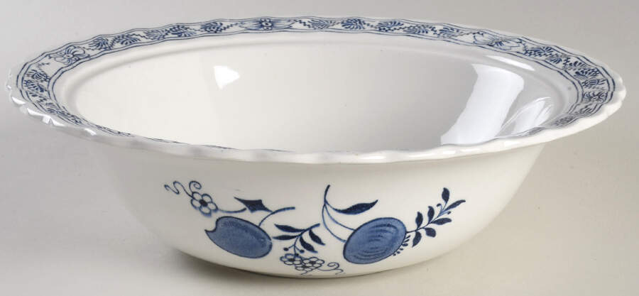 Old Vienna Blue Round Vegetable No Lid by Wood & Sons-1