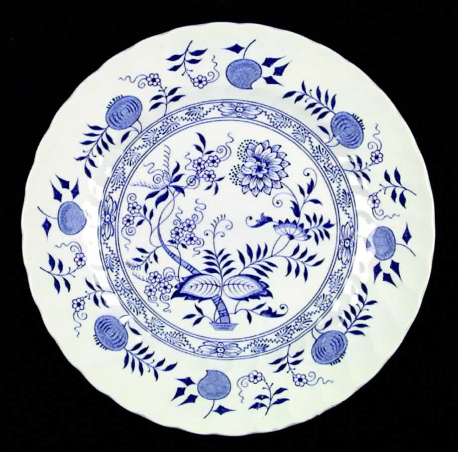 Old Vienna Blue Dinner Plate by Wood & Sons-1