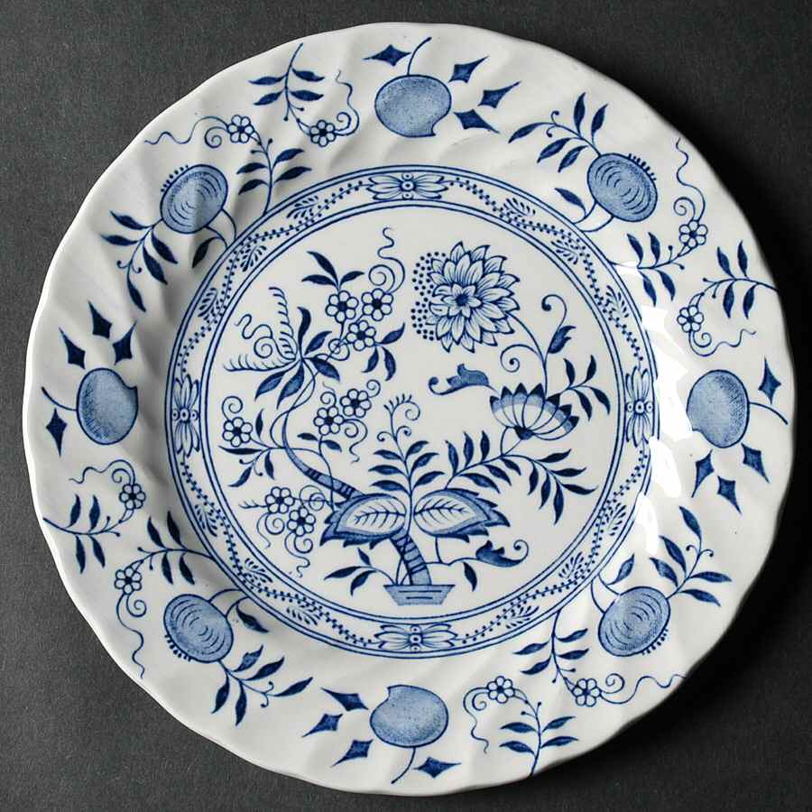 Old Vienna Blue Dessert/Pie Plate by Wood & Sons-1