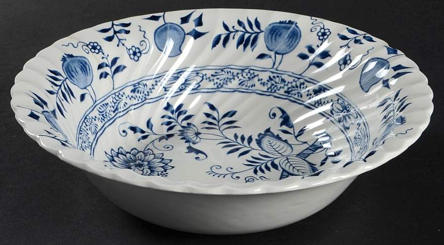 Old Vienna Blue 8" Round Vegetable Bowl by Wood & Sons-1