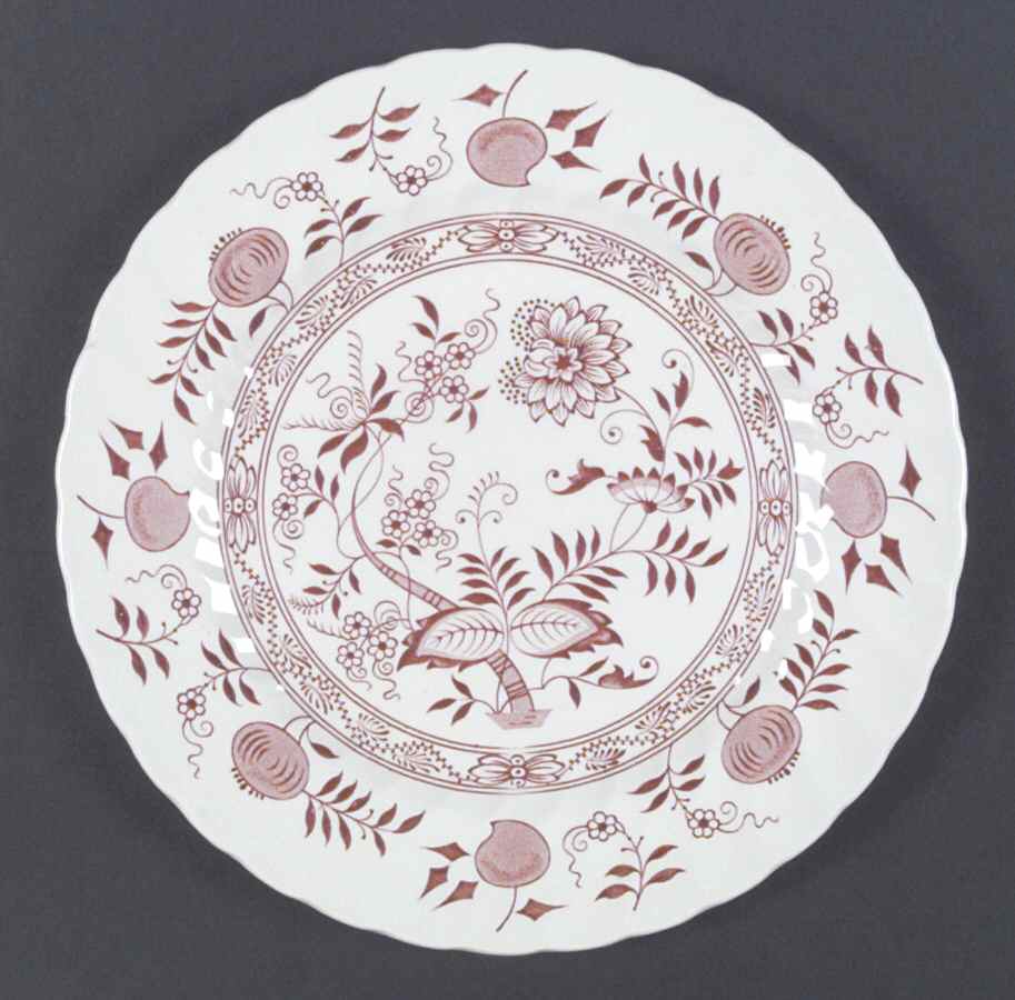Old Vienna Red Dinner Plate by Wood & Sons-1