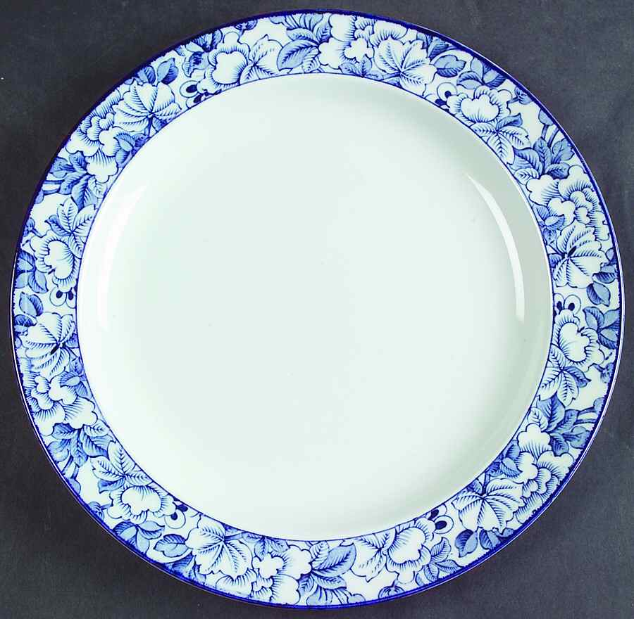 Patricia Blue Luncheon Plate by Wood & Sons-1