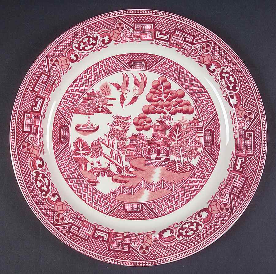 Pink Willow (Older) Dinner Plate by Wood & Sons-1