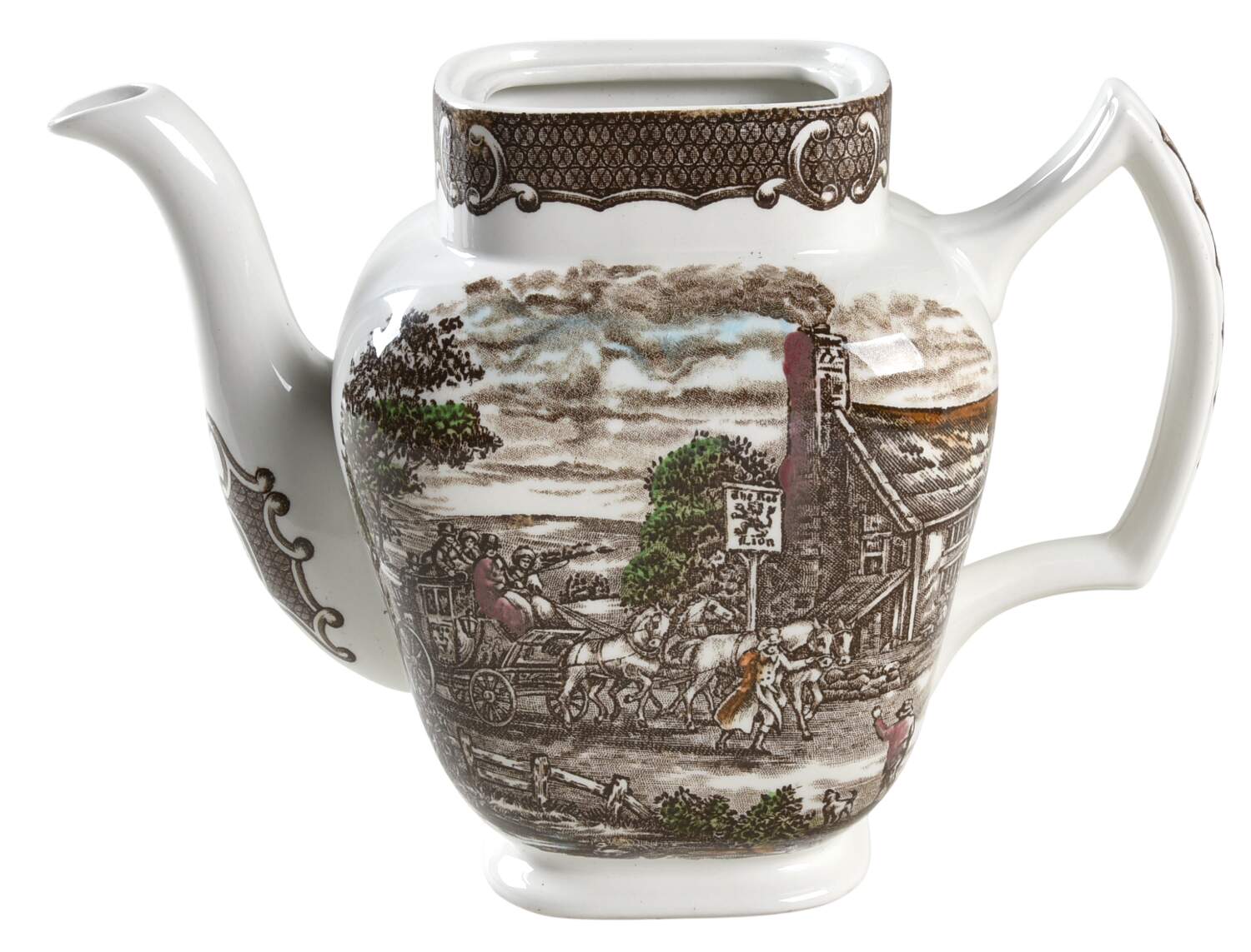 Post House Brown Multicolor (Smooth) Coffee Pot No Lid by Wood & Sons-1