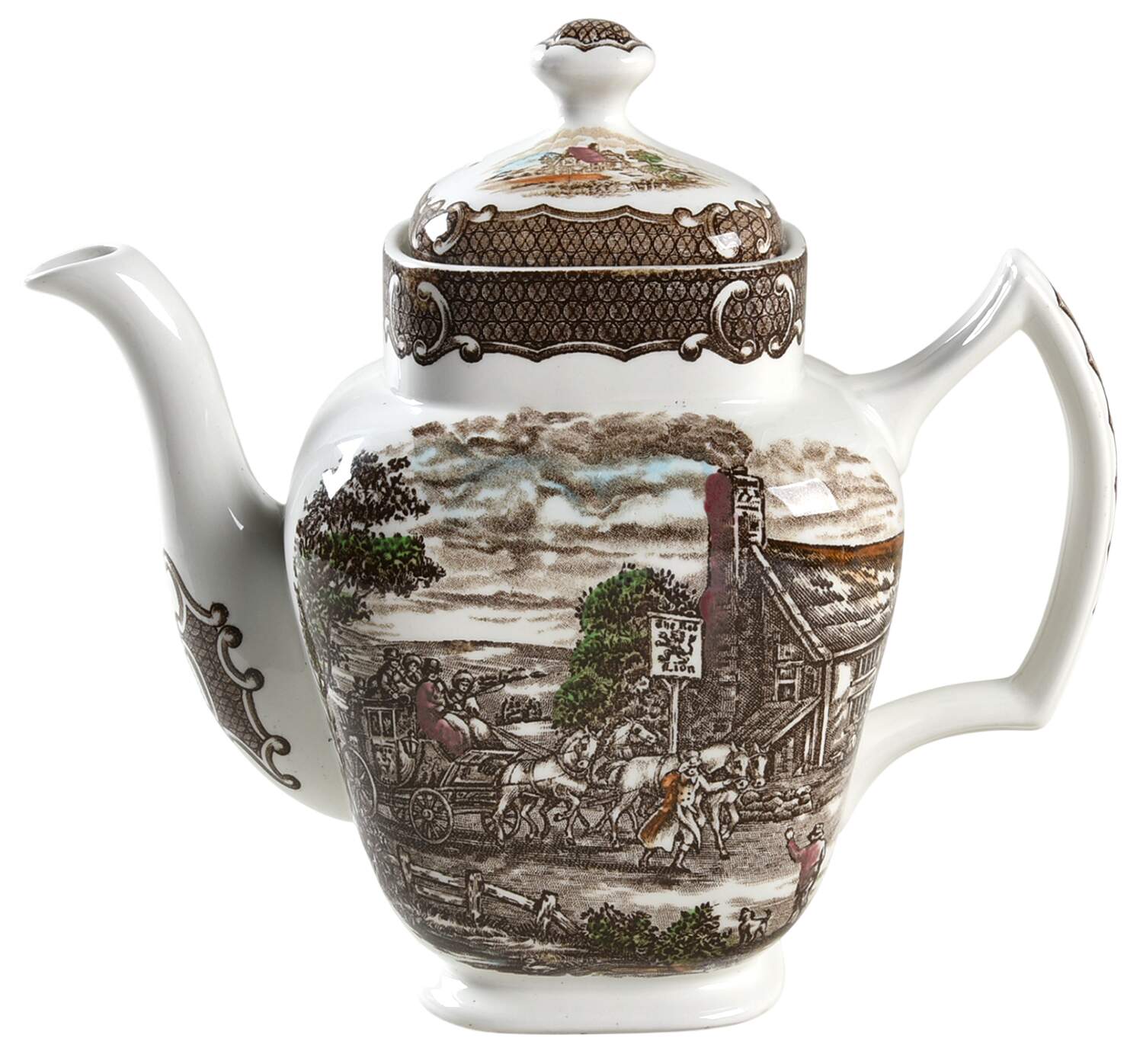 Post House Brown Multicolor (Smooth) Coffee Pot & Lid by Wood & Sons-1