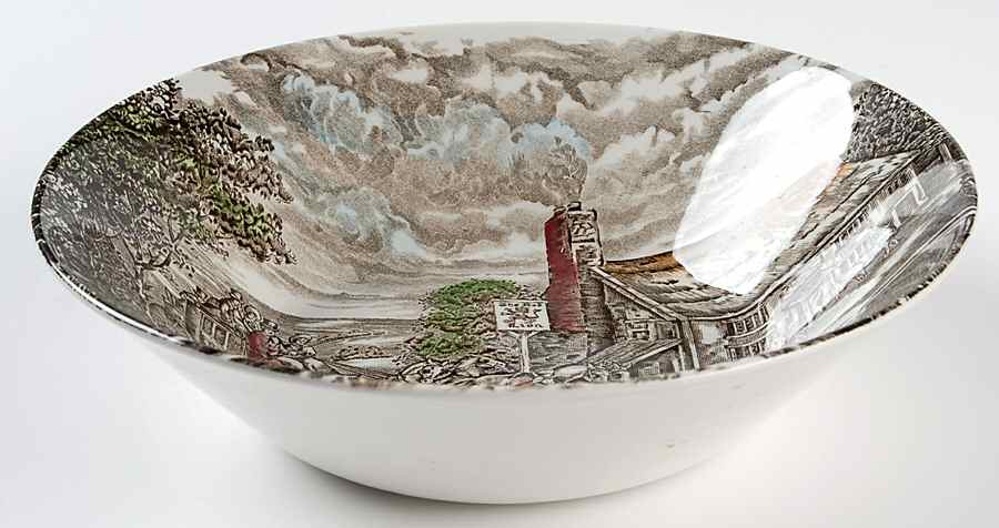 Post House Brown Multicolor (Smooth) 9" Round Vegetable Bowl by Wood & Sons-1