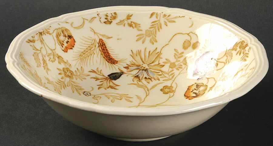 Poppyland Tan Multicolor Coupe Cereal Bowl by Wood & Sons-1