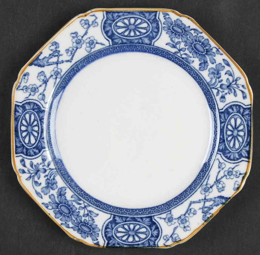 Rangoon (Brown Trim) Bread & Butter Plate by Wood & Sons-1