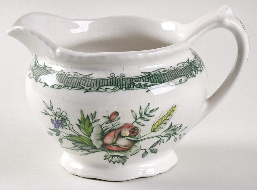Rosedale Green Creamer by Wood & Sons-1