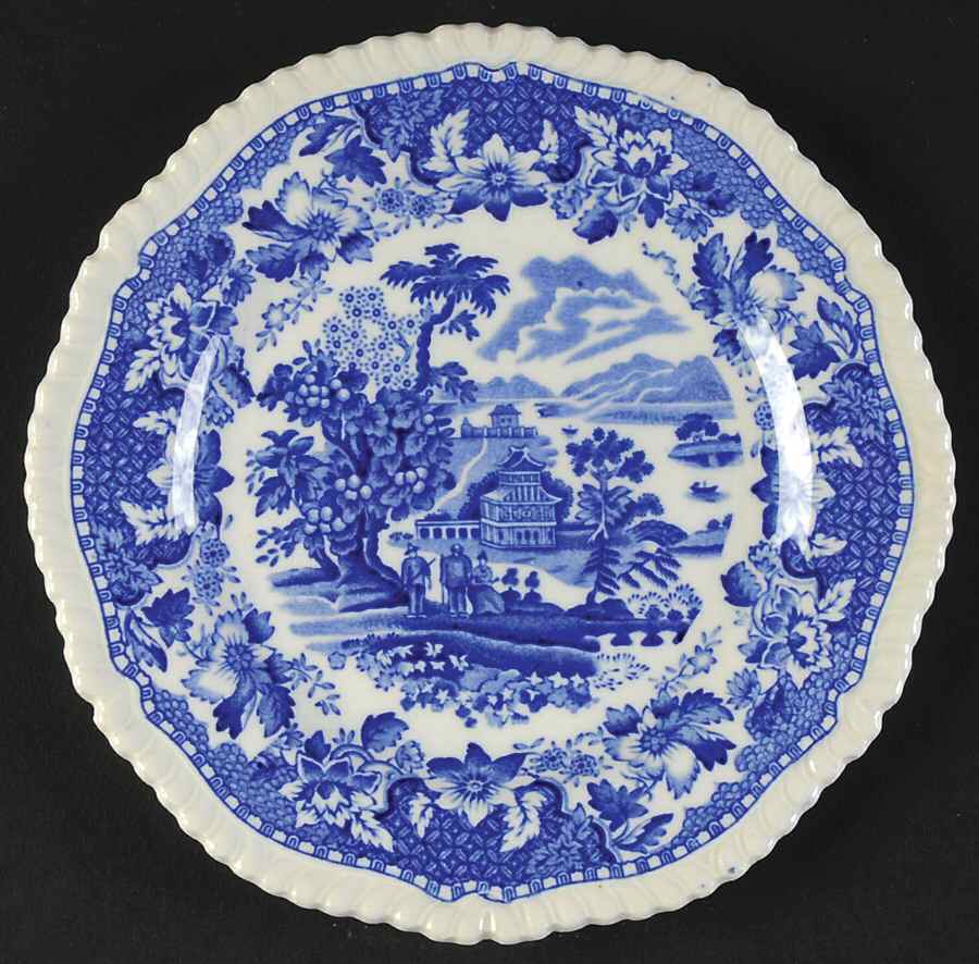 Seaforth Blue (Rope Edge, Scallop) Bread & Butter Plate by Wood & Sons-1
