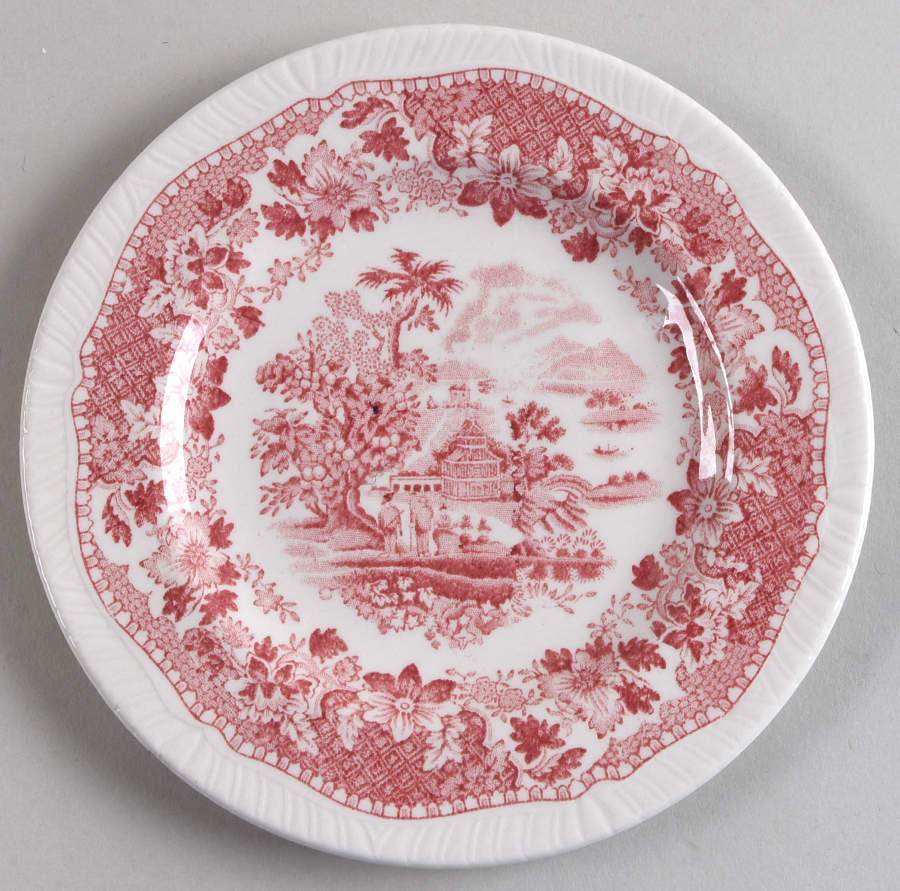 Seaforth Pink (Smooth) Bread & Butter Plate by Wood & Sons-1