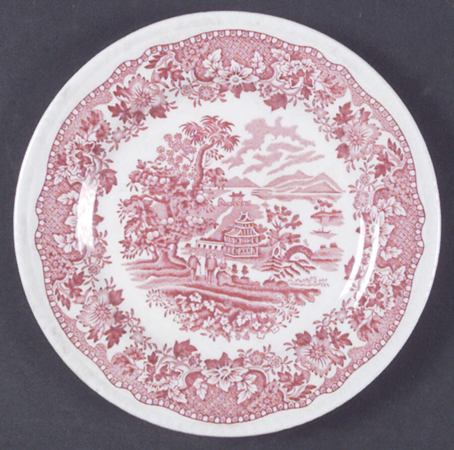 Seaforth Pink (Smooth) Dessert/Pie Plate by Wood & Sons-1