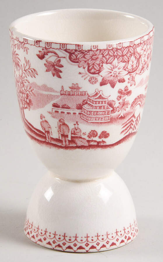 Seaforth Pink (Smooth) Double Egg Cup by Wood & Sons-1