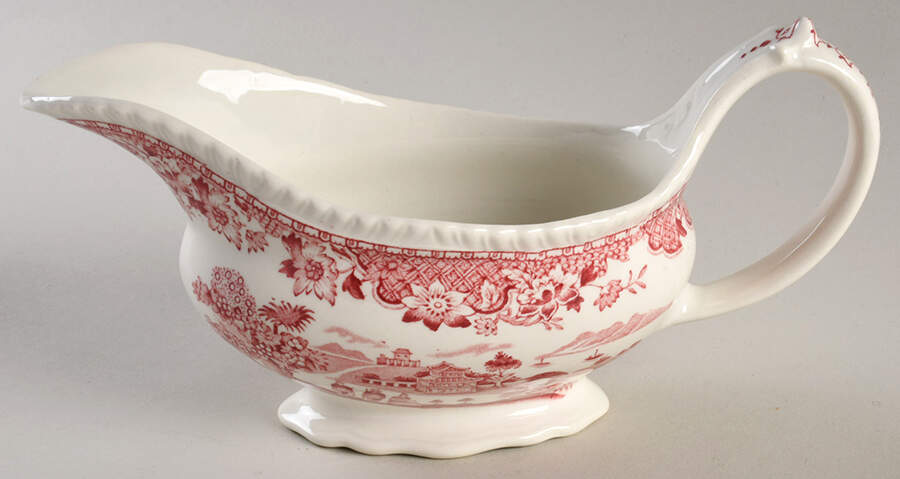 Seaforth Pink (Smooth) Gravy Boat by Wood & Sons-1