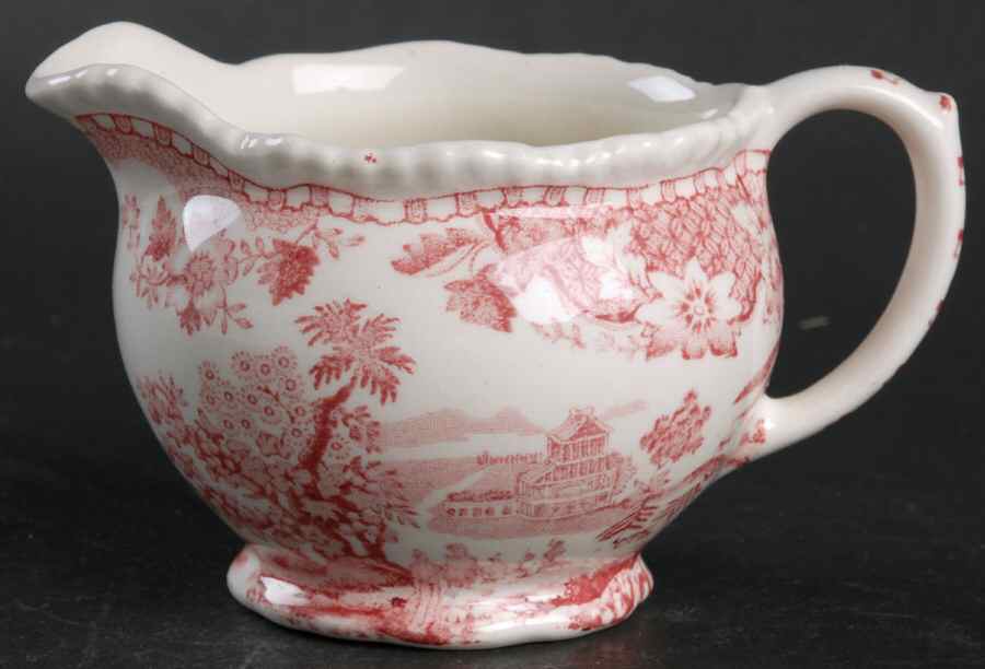 Seaforth Pink (Rope Edge, Scallop) Mini Creamer by Wood & Sons-1