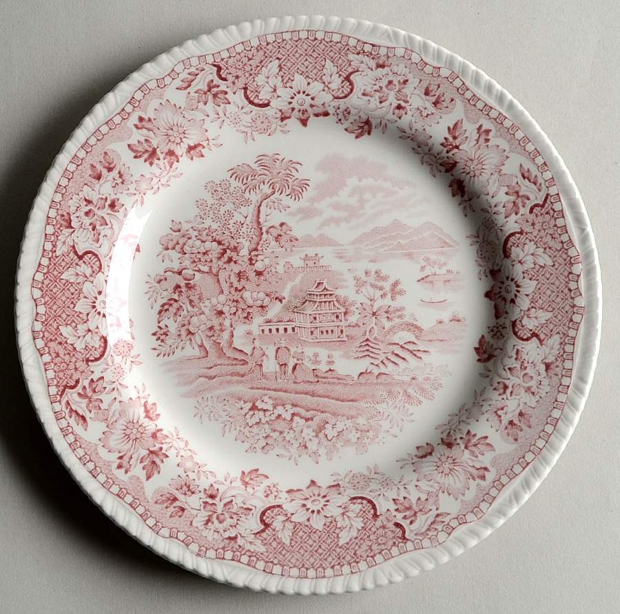 Seaforth Pink (Smooth) Salad Plate by Wood & Sons-1