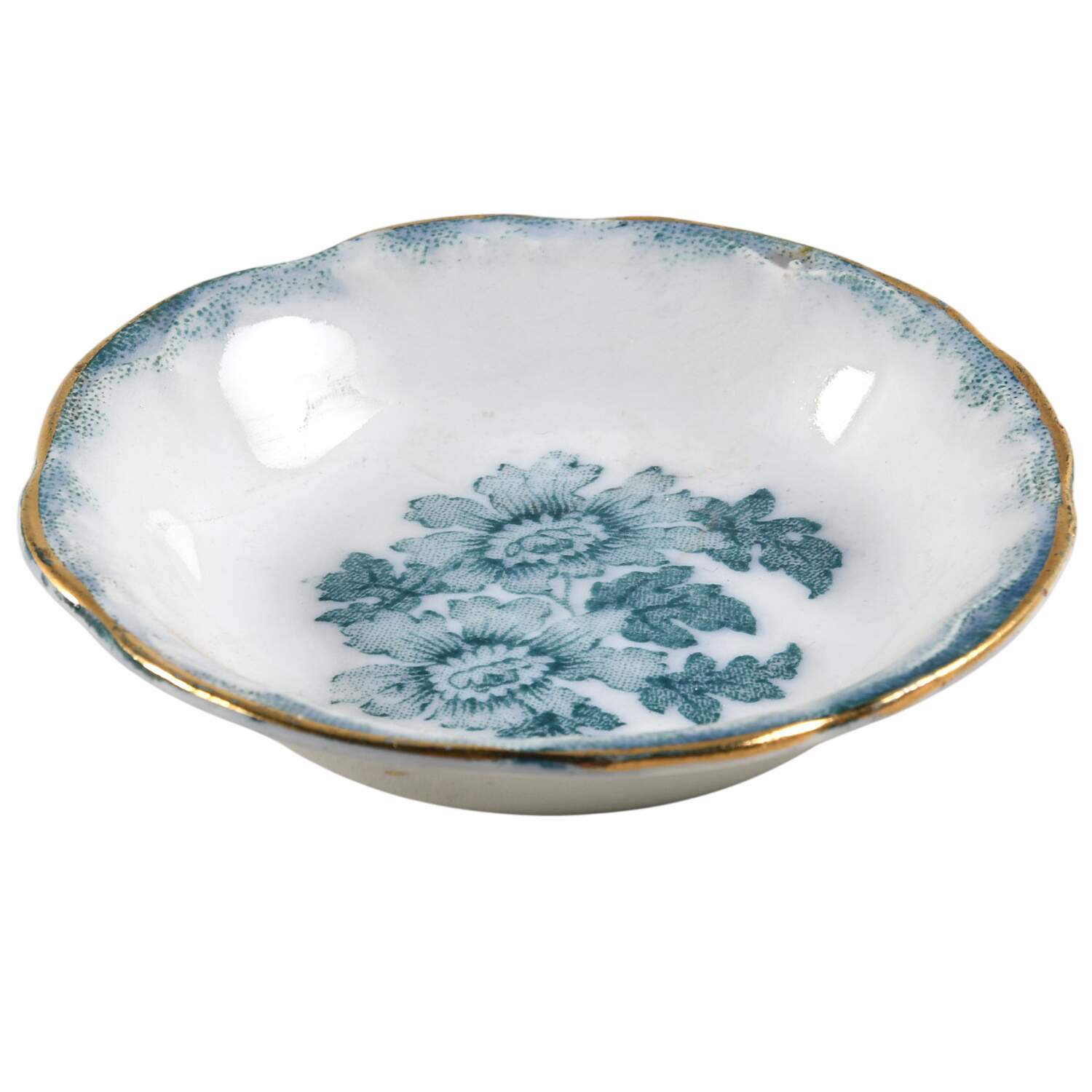 Sevres Blue Green Butter Pat by Wood & Sons-1