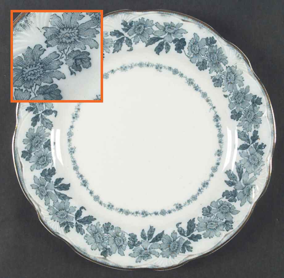 Sevres Blue Green Dinner Plate by Wood & Sons-1